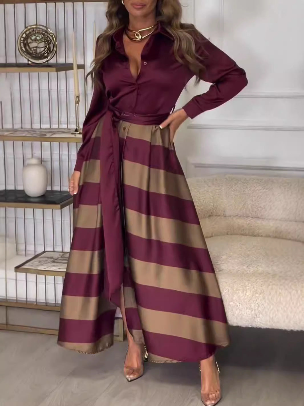 Vernier ™ | Robe rayée confortable et élégante