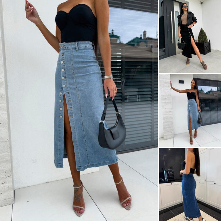 Vernier ™ | Jupe moulante en denim élégante