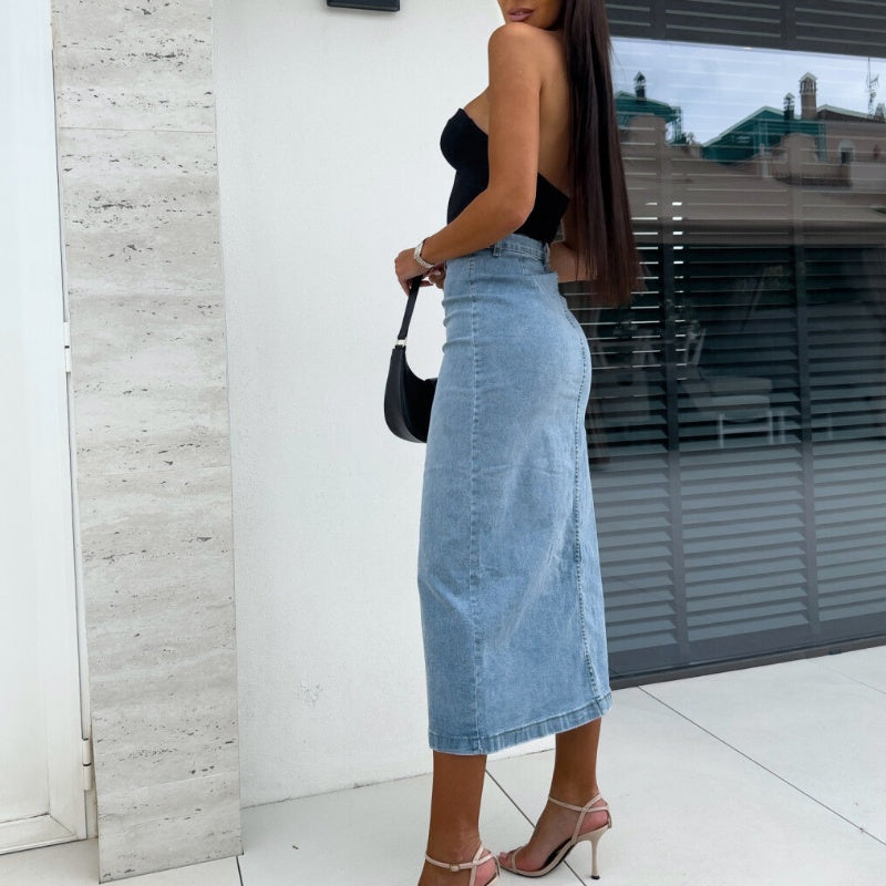 Vernier ™ | Jupe moulante en denim élégante