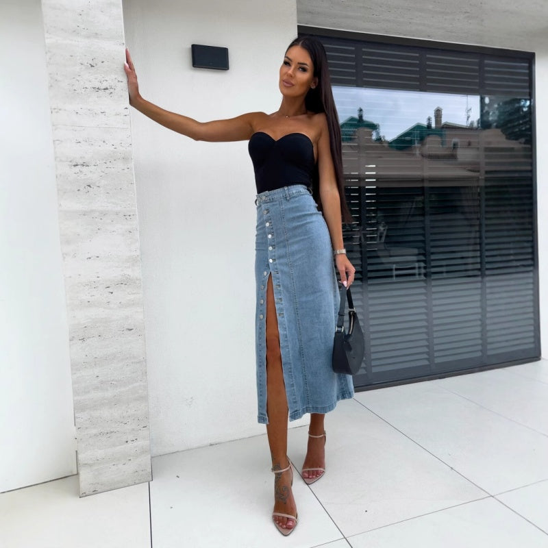 Vernier ™ | Jupe moulante en denim élégante