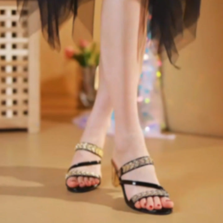 Vernier ™ | Sandales strass confortables et stylées
